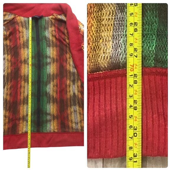 Ralph Lauren Womens Aztec Cardigan Sweater L/XL Shawl Collar Flaw - Picture 11 of 15